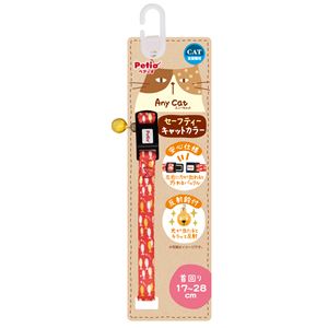Anycat カラー おさかな レッド 3個セット (猫用品/首輪)