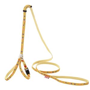 猫小町ハーネスリード 和桜 イエロー 2個セット (猫用品/リード)