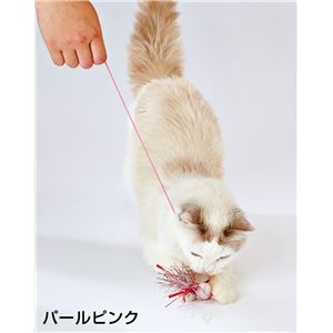 Happiness Cat ひもじゃらし パールピンク 5個セット (猫用玩具)
