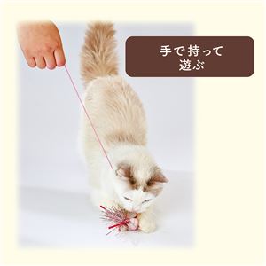 Happiness Cat ひもじゃらし パールピンク 5個セット (猫用玩具)