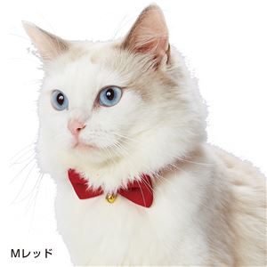 necoco リボン付キャットカラー M レッド 3個セット (猫用品/首輪)