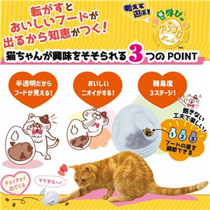 考えて遊ぶ！ 猫の学びの ゆらコロボール 3個セット （猫用玩具）