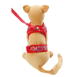猫小町ソフトハーネスリード まり M レッド (猫用品/ハーネス)