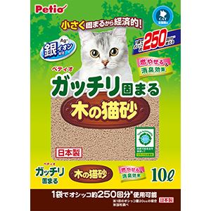 ガッチリ固まる木の猫砂 10L 2個セット (猫砂)