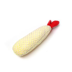 にゃんデント アミメでハミガキ えびフライ 5個セット （猫用玩具）