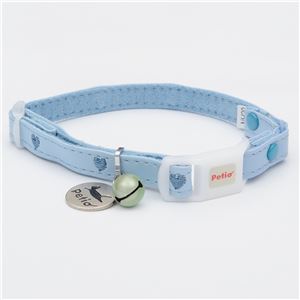 CAT COLLAR ハートレザーカラー ブルー 3個セット (猫用品/首輪)