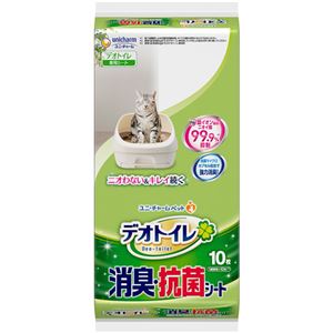 ユニ・チャーム デオトイレ 消臭・抗菌シート 1パック（10枚） 10個セット
