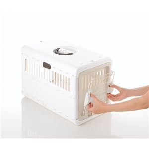 キャンピングキャリー折りたたみ M アイボリー