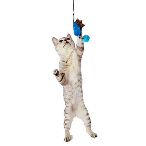 大好きブルーの猫じゃらし マウス＆ボール 5個セット (猫用玩具)