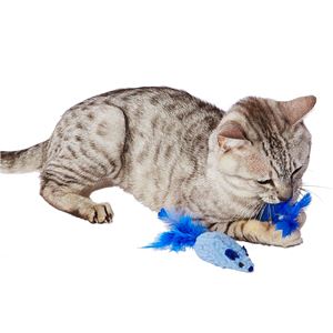 大好きブルーのもこもこチューチュー 2個セット 5個セット (猫用玩具)