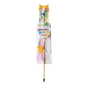 カシャカシャ紙ひもじゃらし チョウ 5個セット (猫用玩具)