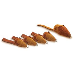 牛革パニックマウス4+1 3個セット (猫用玩具)