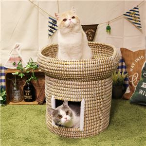 にゃんこのちぐらシリーズ なかよし2段ちぐら 夢 (ペット住関連用品/ベット)