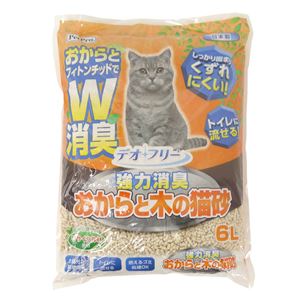 デオフリー 強力消臭 おからと木の猫砂 6L 3個セット (猫砂)