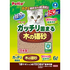 ガッチリ固まる木の猫砂 6L 3個セット (猫砂)