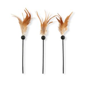 キャッチ・ミー・イフ・ユー・キャン2 交換用スティック 羽根 3本セット 3個セット (猫用玩具)