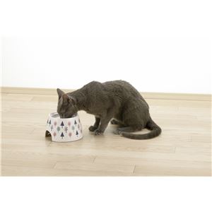 ネコちゃんの高さがある食器 SS 北欧 2個セット (猫用品/食器)