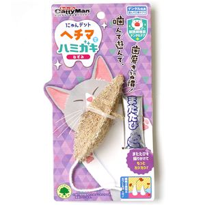 にゃんデント ヘチマでハミガキ ねずみ 5個セット （猫用玩具）