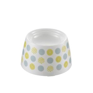 ネコちゃんの高さがある食器 SS 水玉 2個セット (猫用品/食器)