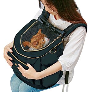 ペティオ necoco リュックキャリー ブラック ペット住関連用品