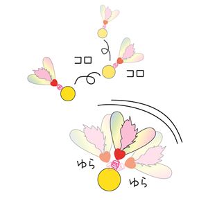 ゆらころカシャりん ハート 6個セット (猫用玩具)
